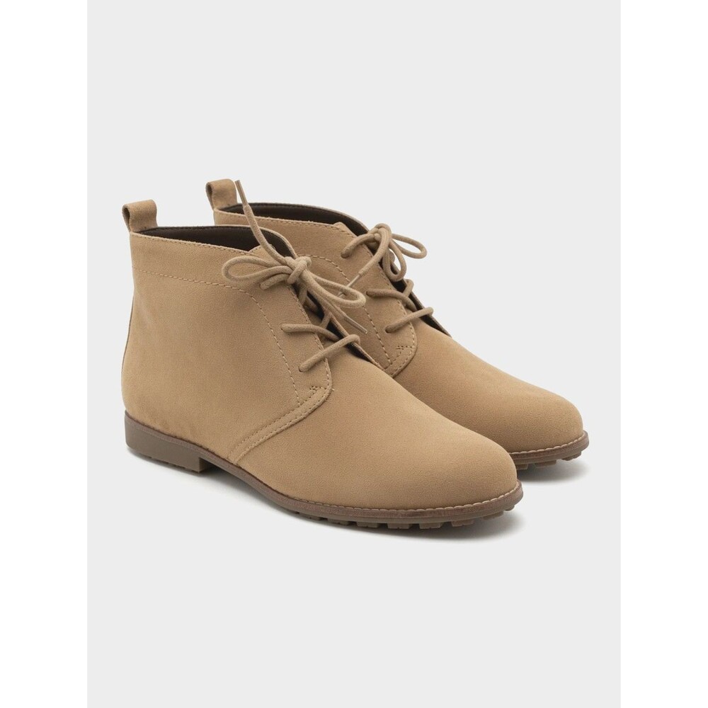 White Mountain Chukka Suede Leather Ankle Boots Womens Sz 10 M Tan Lace Up NWOT